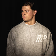Grey Original logo knitted sweater