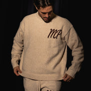 Beige Original logo knitted sweater