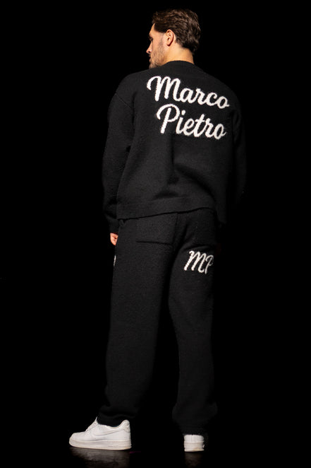 Black original logo knitted bottoms