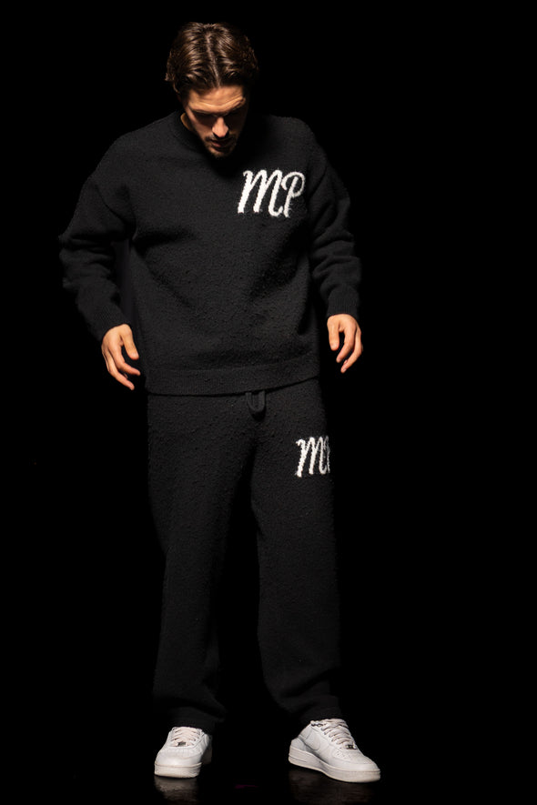 Black Original logo knitted sweater