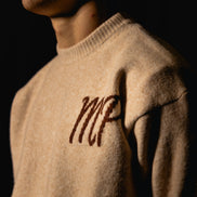 Beige Original logo knitted sweater