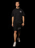 Black original logo knitted shorts