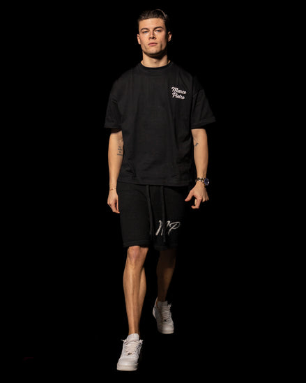 Black mens oversized original logo T-shirt