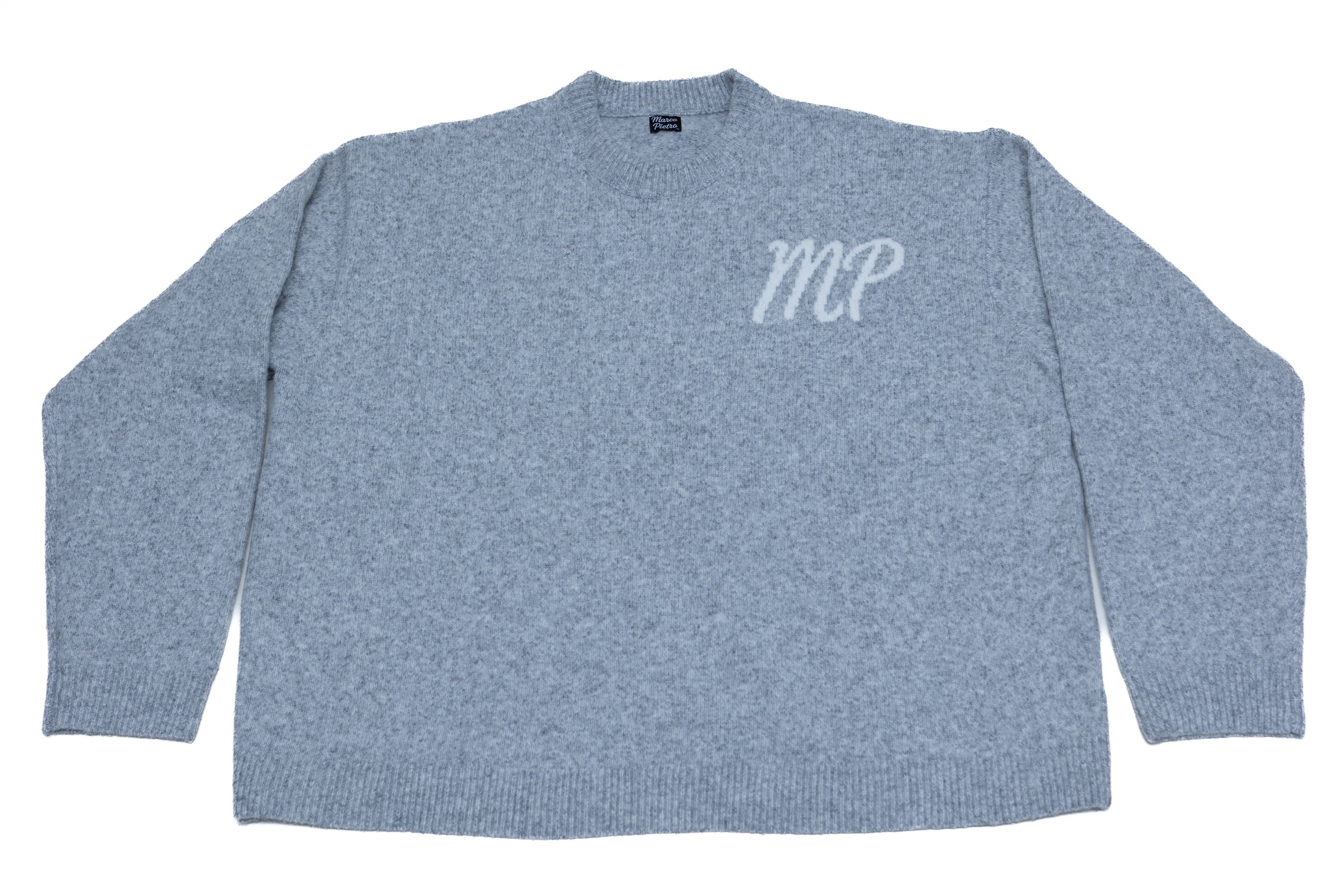 Grey Original logo knitted sweater