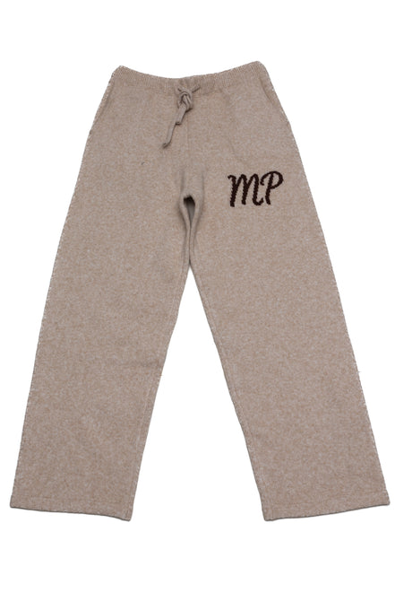 Beige original logo knitted bottoms