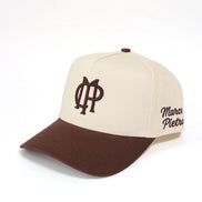 Cream Marco Pietro embroided trucker cap